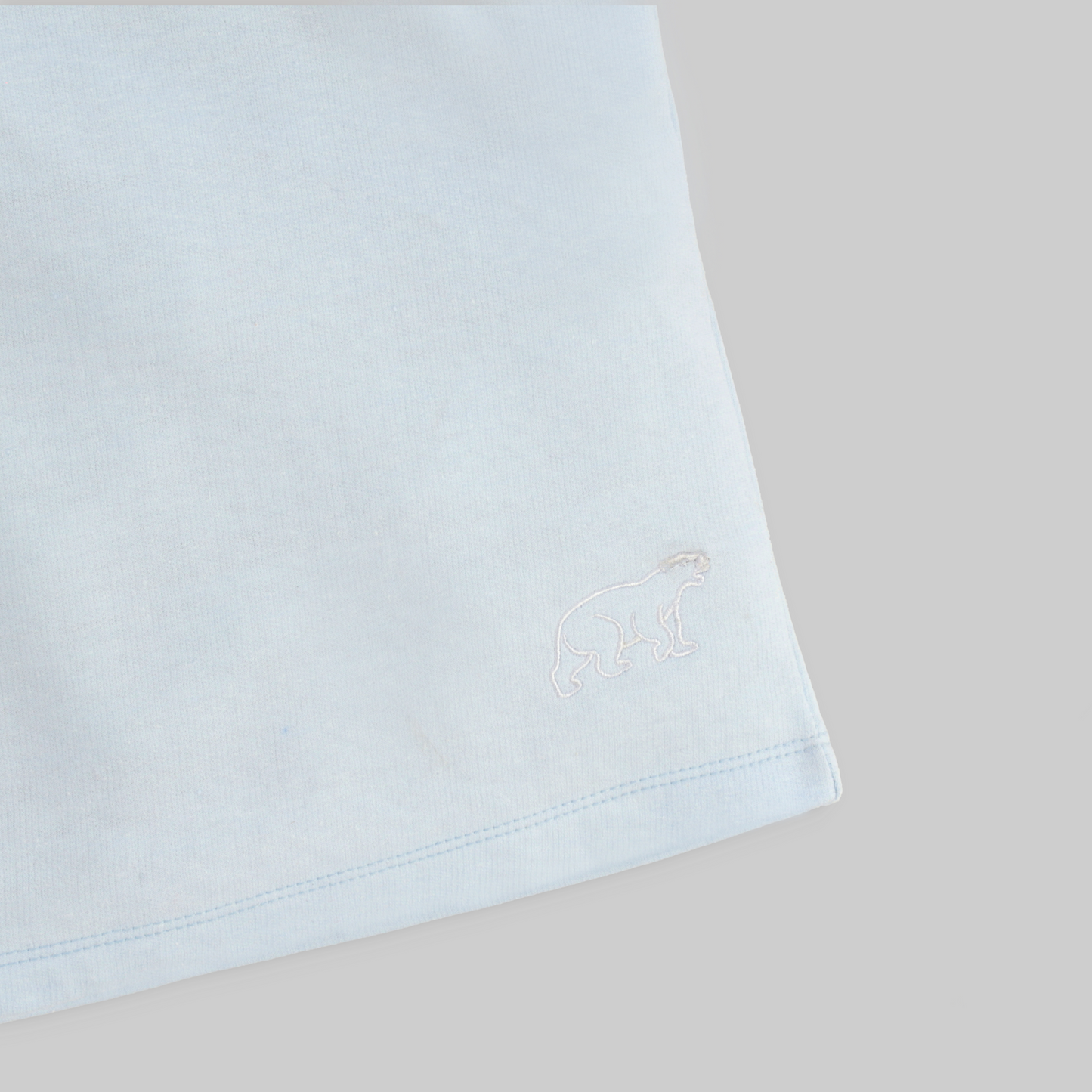 Embroidered Polarbear Shorts - Ice Water - trangoclothing