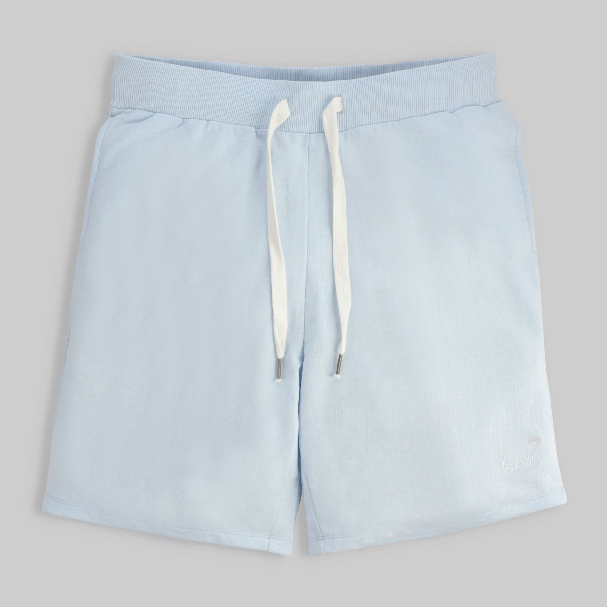 Embroidered Polarbear Shorts - Ice Water - trangoclothing