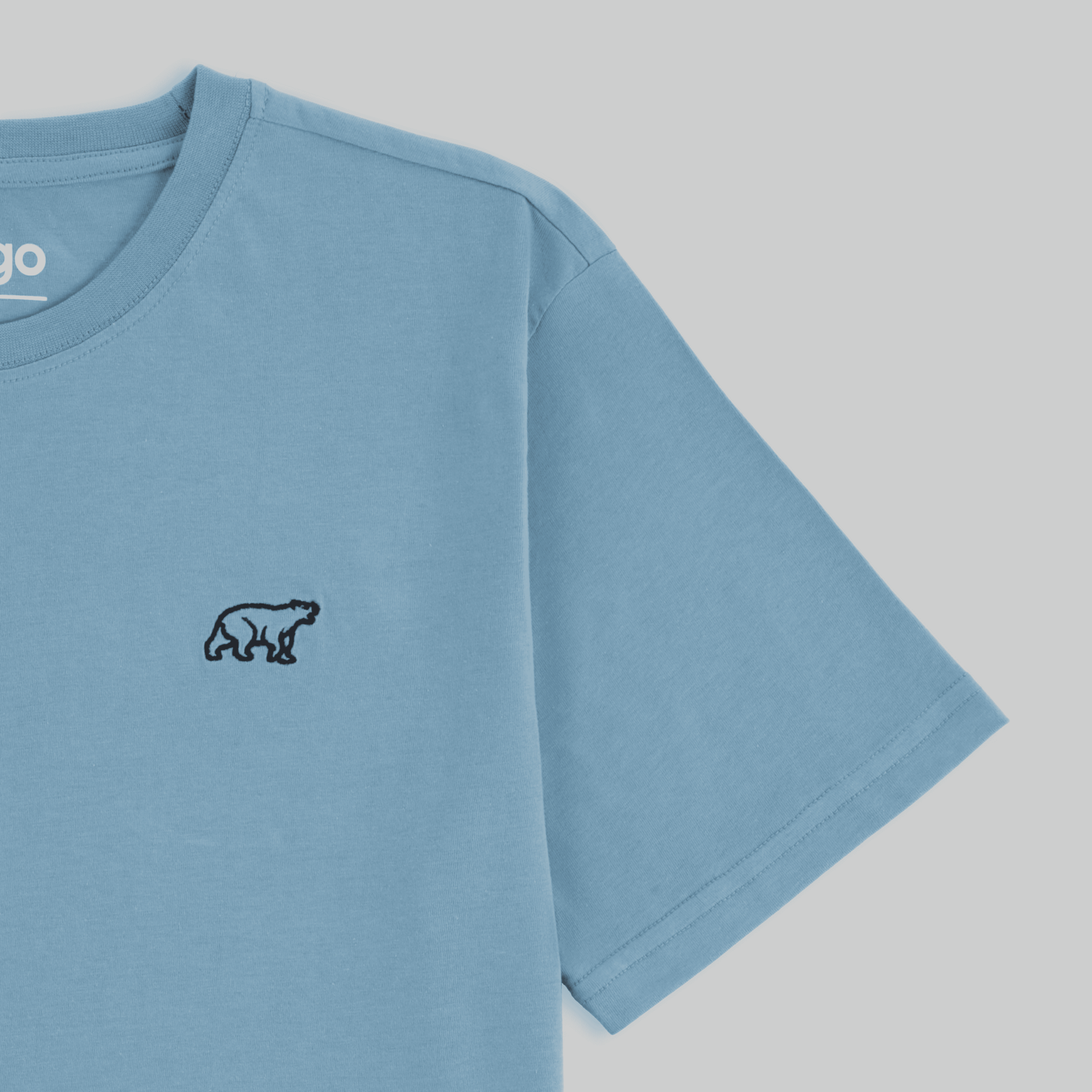 Polar Bear Basic Tee - Blue - trangoclothing